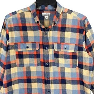 OCEAN‎ COAST FLANNEL SHIRT MENS LARGE PLAID OUTDOOR ACTIVIES FISHING HUNTING